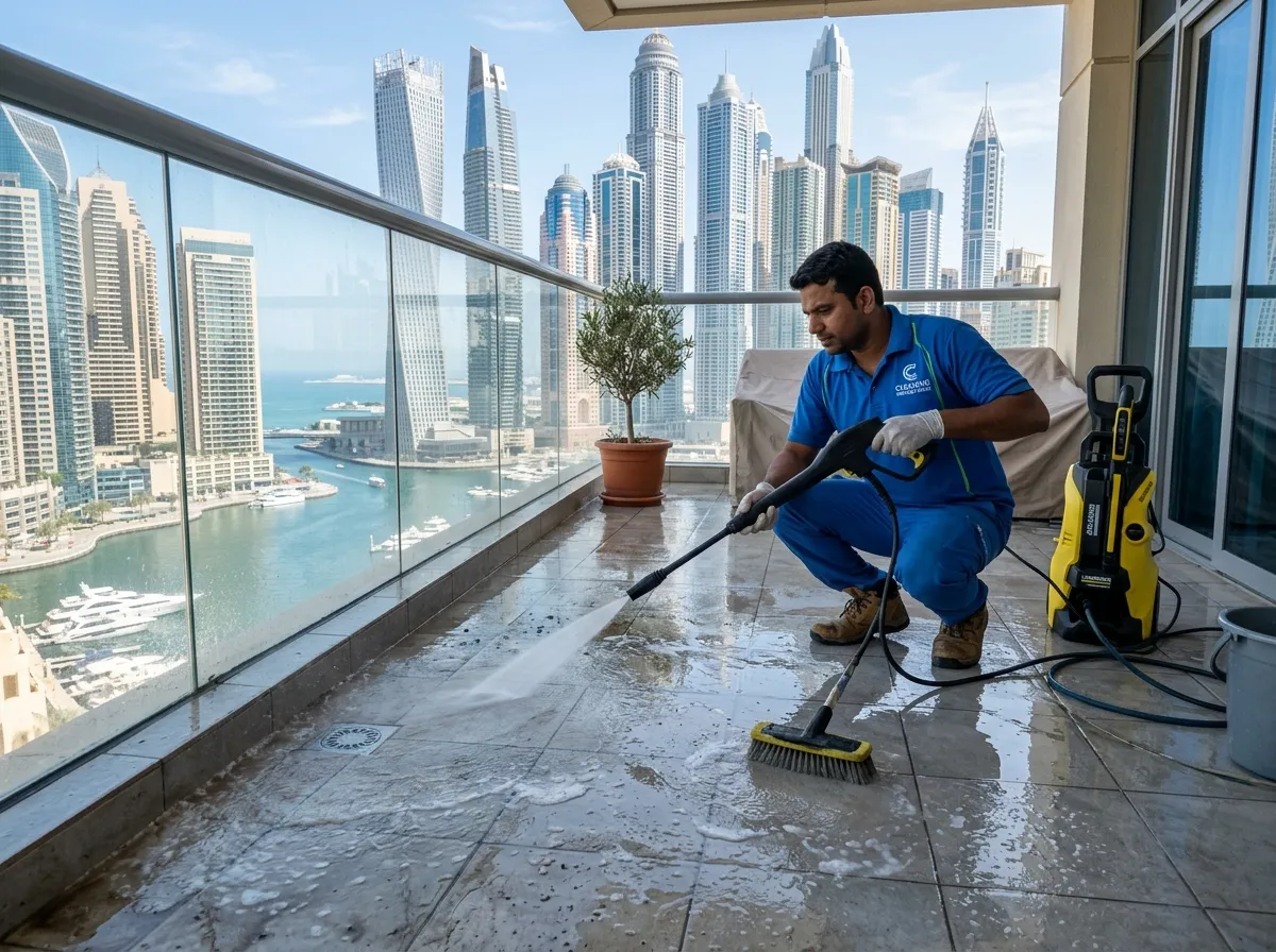 Balcony Floor Cleaning