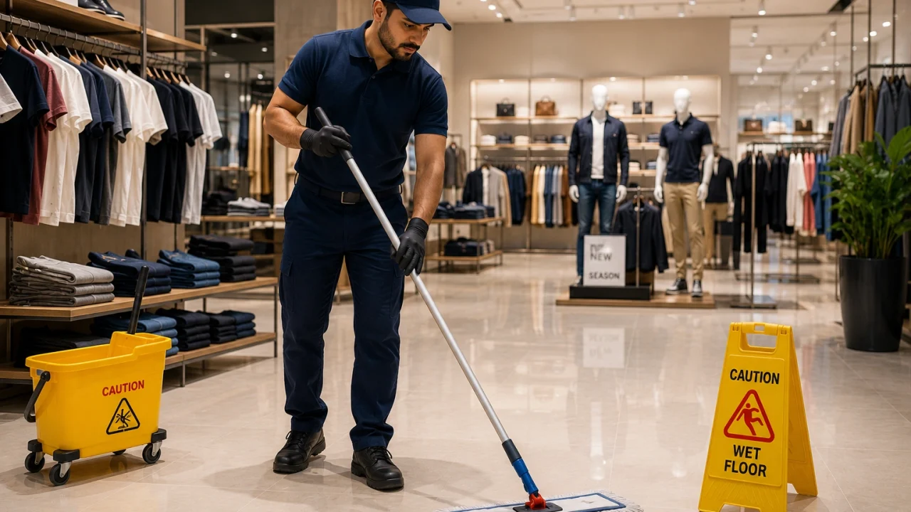 A professional commercial cleaner