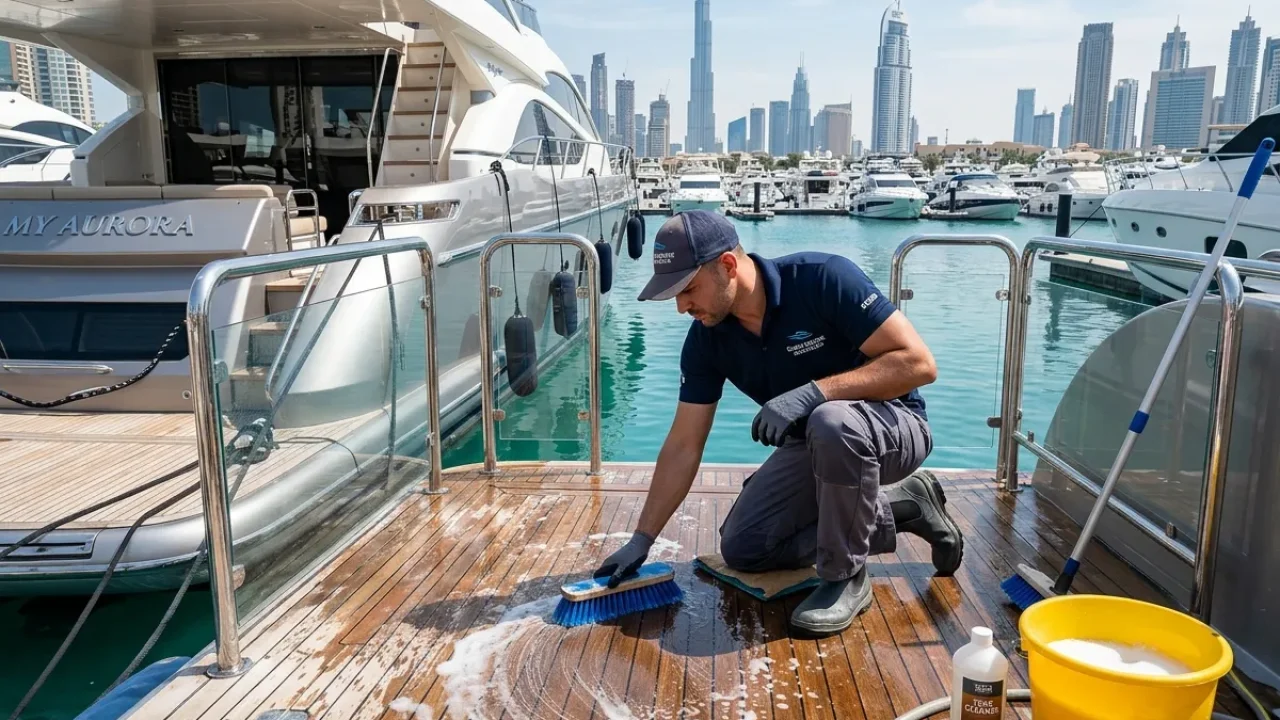 Boat Deck Cleaning